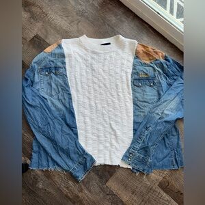 Warren Scott Sweater and Denim Recycled Long Sleeve